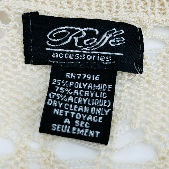 Rolfe accessories cream and burgundy detail boho open sweater cardigan - Picture 4 of 5